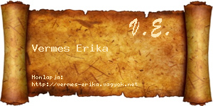 Vermes Erika névjegykártya
