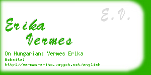 erika vermes business card